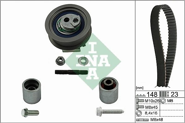 Комплект ГРМ VW AUDI SEAT SKODA (2.0 TSI/TFSI/FSI) INA 530 0445 10 INA