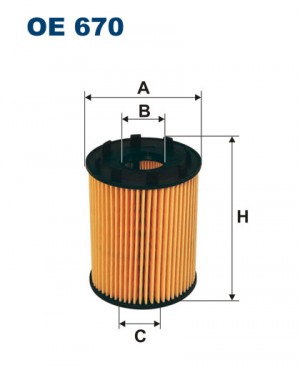 Фильтр масляный OPEL Astra H,Agila,Meriva,Corsa (03-) (D/1.3 CDTI) FILTRON OE670 FILTRON