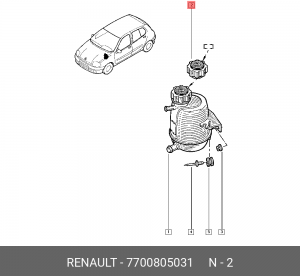 Крышка бачка расширительного RENAULT MEGANE/KANGOO 7700805031 7700805031 RENAULT