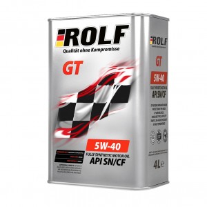 Масло моторное ROLF GT SN/CF 5W40 синт 4л 322229 ROLF