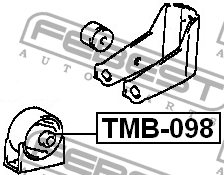 подушка ДВС передняя!\ Toyota Avensis 1.8 97> TMB-098 FEBEST