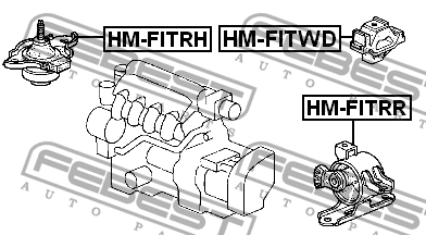 Опора двигателя HM-FITWD HM-FITWD FEBEST