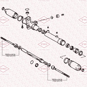 тяга рулевая!\ TOYOTA Carina E/Caldina/Corona/Picnic 92> TED1058 TATSUMI