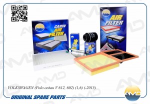Комплект фильтров (масл.+возд.+салон.+топл.) VOLKSWAGEN Polo седан V 612, 602, 1 AMD.SETF115 AMD