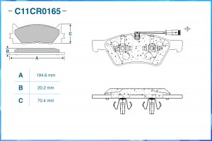 Тормозные колодки передние Low Metallic C11CR0165 C11CR0165 CWORKS