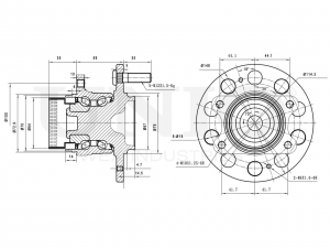 Ступица задняя (с ABS) HUB-20110 UNIO