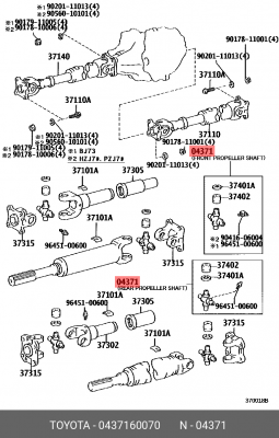 Крестовина карданного вала TOYOTA 04371-60070 04371-60070 TOYOTA