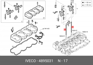 штанга толкателя клапана ДВС! \ IVECO Eurocargo 4895031 IVECO