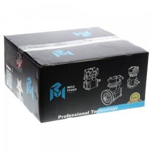 Компрессор МАЗ,УРАЛ дв.ЯМЗ (2 цилиндровый) жид. охлаж. шкив 172мм 210л/мин. MEGA 350-27-022 MEGA POWER