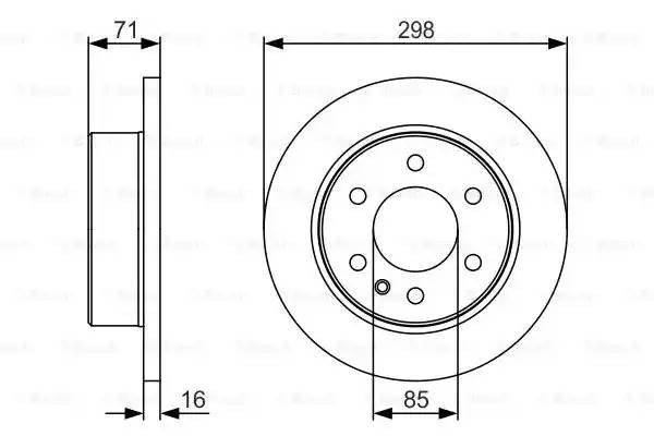 Диск тормозной VW Crafter (06-) MERCEDES Sprinter (06-) задний (1шт.) BOSCH 0 986 479 S05 BOSCH