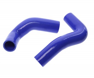 Патрубок ГАЗ-3308,3309 дв.ММЗ-245 радиатора комплект 2шт. синий силикон MEGAPOWE 13017016 MEGA POWER