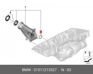 Кольцо уплотнительное редуктора 31511213527 31 51 1 213 527 BMW