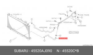 Патрубок 45520AJ090 SUBARU