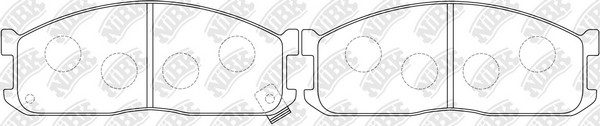 Колодки тормозные дисковые KIA BONGO 2003 PN5211 PN5211 NIBK