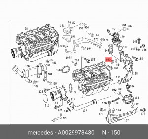 Пробка сливная MERCEDES поддона картера OE A0029973430 MERCEDES BENZ