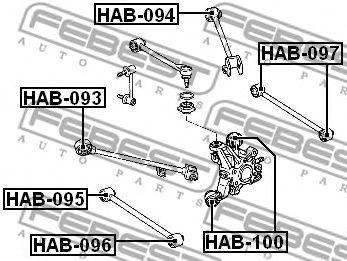 Сайлентблок HAB-095 HAB-095 FEBEST