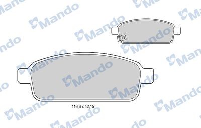 Колодки тормозные дисковые перед MBF015260 MANDO