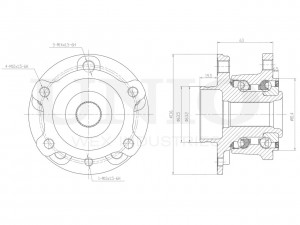 Ступица задняя (без ABS) HUB-20297 UNIO