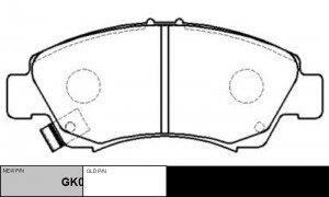Колодки тормозные HONDA Civic 1991 ~ 2000 / CRX 1992 ~ 1998 / Fit 2002 ~ 2007 /  GK0320 CTR