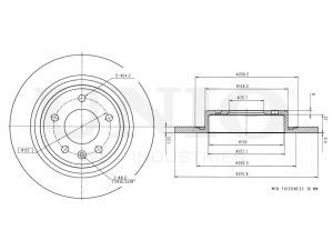 Диск тормозной задний BRD-20207 UNIO