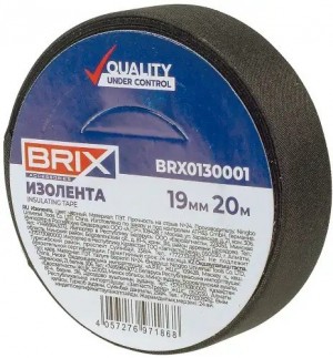 лента изоляционная ПЭТ! 19ммx20м, черная\ BRX0130001 BRIX
