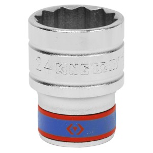 головка торцевая! стандартная двенадцатигранная 1/2', 24 мм\ 433024M KING TONY