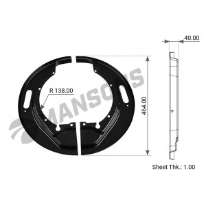 щиток пылезащитный! к-т на сторону (верхний+нижний)\ DAF 200309 MANSONS