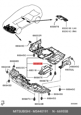 Гайка MITSUBISHI OE MS440191 MITSUBISHI