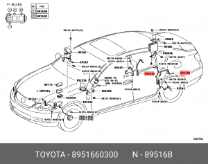 проводка датчика ABS! задняя\ Toyota 4Runner/Land Cruiser Prado, Lexus GX400/GX4 89516-60300 TOYOTA