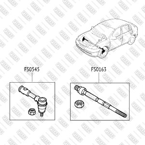 Наконечник рулевой тяги левый/правый OPEL Astra 98- FS0545 FS0545 FIXAR