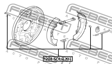 К-кт монтажный барабанных колодок HYUNDAI SOLARIS 2010-2017 1204-SOLR-KIT 1204-SOLR-KIT FEBEST
