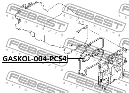 Кольцо уплотнительное свечного колодца SUBARU IMPREZA 00-07 (компл-4шт) GASKOL-0 GASKOL-004-PCS4 FEBEST