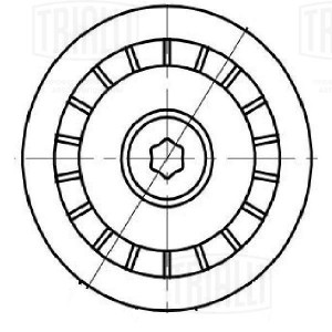 Ролик приводного ремня (только ролик натяжителя) гладкий CM 5539 TRIALLI