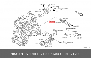 термостат!\ Nissan 21200-EA000 NISSAN