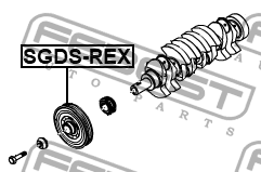 Шкив коленвала d20r SSANG YONG REXTON 2001-2013 SGDS-REX SGDS-REX FEBEST