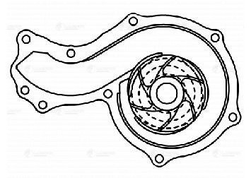 Насос водяной для а/м VW GolFII/III/PassaTB3/B4 (83-99)1.6/1.8/2.0 (без корпуса) LWP 1819 LUZAR