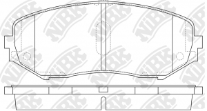 Колодки тормозные SUZUKI GRAND VITARA 1.9D/1.6/2.0/2.4/2.7/3.2 05 передние PN980 PN9802 NIBK