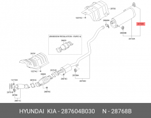 Подвес глушителя 287604B030 HYUNDAI KIA
