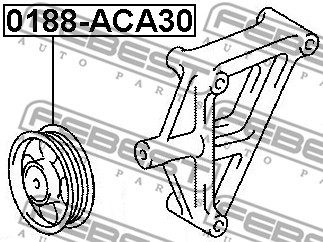 Ролик обводной TOYOTA RAV4 ACA3#/GSA3# 2005-2013 0188-ACA30 0188-ACA30 FEBEST
