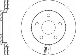 Диск тормозной MITSUBISHI Eclipse (-95) передний (1шт.) NIBK RN1252 NIBK