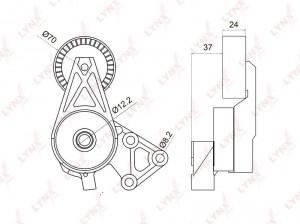Ролик приводного ремня VW Bora,Golf,Passat,Sharan,T5 AUDI A3,TT натяжителя (с де PT-3004 LYNXAUTO