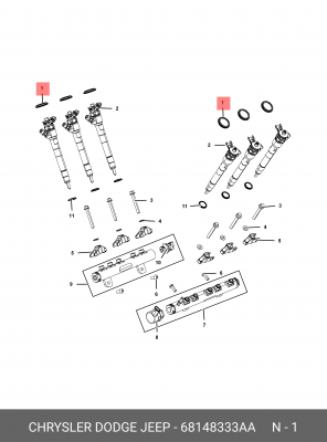 УПЛОТНИТЕЛЬНОЕ КОЛЬЦО ТНВД 68148 333AA MOPAR