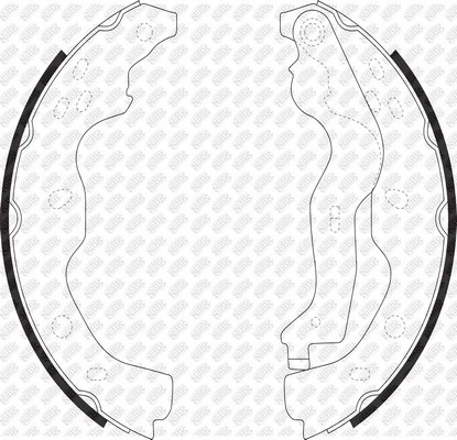 Колодки тормозные SUZUKI SX4 (06-) задние барабанные (4шт.) NIBK FN0634 NIBK