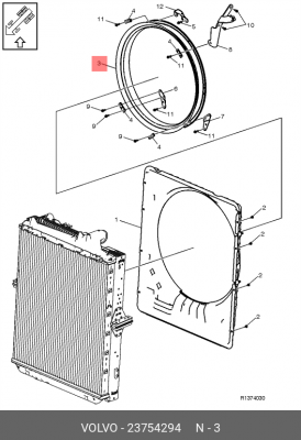 КОЛЬЦО ВЕНТИЛЯТОРА 23754294 VOLVO