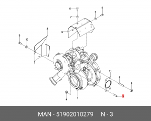 Установочный штифт M10X55-SD-HOCHWARMFES 51902010279 MAN