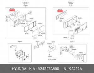 924227A800 КОЖУХ ФОНАРЯ 924227A800 HYUNDAI