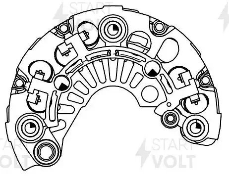 Мост диодный ген. для а/м Fiat Albea (02-)/500 (07-)/Doblo (01-) 1.4i (VDB 1651) VDB 1651 START VOLT