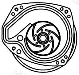 Насос водяной для а.м Opel Insignia 08-,Chevrolet Malibu 15- 2.0T LWP0556 LWP0556 LUZAR