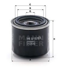 фильтр масляный !\Nissan Micra 1.0-1.2 82-93 W81183 MANN FILTER