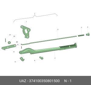 Рычаг стояночного тормоза УАЗ-452 (ОАО УАЗ) 374100350801500 UAZ UAZ